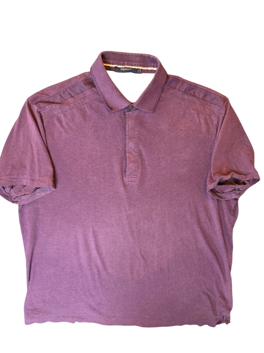 Zegna Sport Mens Polo Shirt XXXL Purple Golf Sporty Preppy Classic Travel
